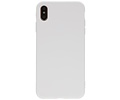 BAOHU Premium Color Bescherming Telefoonhoesje - Backcover Hoesje - Achterkant Hoesje - Geschikt voor iPhone Xs Max - Wit