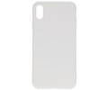 Premium Color Bescherming Telefoonhoesje - Backcover Hoesje - Achterkant Hoesje - Geschikt voor iPhone Xs Max - Wit