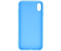 Premium Color Bescherming Telefoonhoesje - Backcover Hoesje - Achterkant Hoesje - Geschikt voor iPhone Xs Max - Licht Blauw