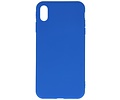 BAOHU Premium Color Bescherming Telefoonhoesje - Backcover Hoesje - Achterkant Hoesje - Geschikt voor iPhone Xs Max - Blauw