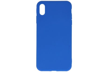 Premium Color Bescherming Telefoonhoesje - Backcover Hoesje - Achterkant Hoesje - Geschikt voor iPhone Xs Max - Blauw