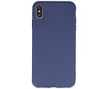 BAOHU Premium Color Bescherming Telefoonhoesje - Backcover Hoesje - Achterkant Hoesje - Geschikt voor iPhone Xs Max - Navy