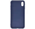 BAOHU Premium Color Bescherming Telefoonhoesje - Backcover Hoesje - Achterkant Hoesje - Geschikt voor iPhone Xs Max - Navy