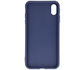Premium Color Bescherming Telefoonhoesje - Backcover Hoesje - Achterkant Hoesje - Geschikt voor iPhone Xs Max - Navy