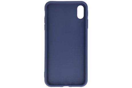 BAOHU Premium Color Bescherming Telefoonhoesje - Backcover Hoesje - Achterkant Hoesje - Geschikt voor iPhone Xs Max - Navy