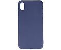 BAOHU Premium Color Bescherming Telefoonhoesje - Backcover Hoesje - Achterkant Hoesje - Geschikt voor iPhone Xs Max - Navy