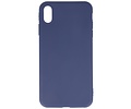 Premium Color Bescherming Telefoonhoesje - Backcover Hoesje - Achterkant Hoesje - Geschikt voor iPhone Xs Max - Navy