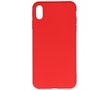 Premium Color Bescherming Telefoonhoesje - Backcover Hoesje - Achterkant Hoesje - Geschikt voor iPhone Xs Max - Rood