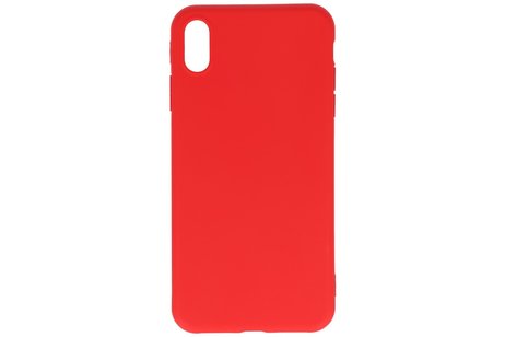 Premium Color Bescherming Telefoonhoesje - Backcover Hoesje - Achterkant Hoesje - Geschikt voor iPhone Xs Max - Rood