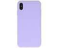 BAOHU Premium Color Bescherming Telefoonhoesje - Backcover Hoesje - Achterkant Hoesje - Geschikt voor iPhone Xs Max - Paars