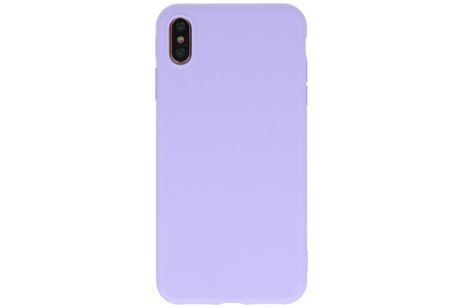 BAOHU Premium Color Bescherming Telefoonhoesje - Backcover Hoesje - Achterkant Hoesje - Geschikt voor iPhone Xs Max - Paars