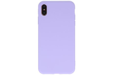 Premium Color Bescherming Telefoonhoesje - Backcover Hoesje - Achterkant Hoesje - Geschikt voor iPhone Xs Max - Paars