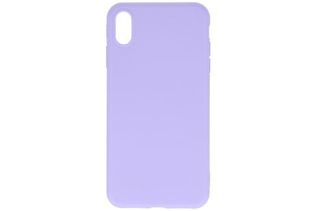 BAOHU Premium Color Bescherming Telefoonhoesje - Backcover Hoesje - Achterkant Hoesje - Geschikt voor iPhone Xs Max - Paars