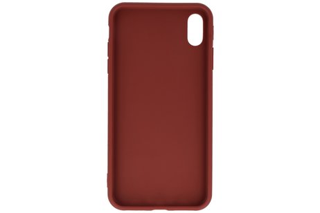 BAOHU Premium Color Bescherming Telefoonhoesje - Backcover Hoesje - Achterkant Hoesje - Geschikt voor iPhone Xs Max - Bruin