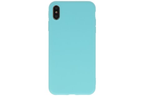 Premium Color Bescherming Telefoonhoesje - Backcover Hoesje - Achterkant Hoesje - Geschikt voor iPhone Xs Max - Turquoise