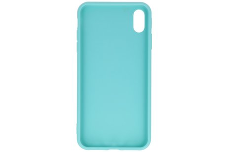 BAOHU Premium Color Bescherming Telefoonhoesje - Backcover Hoesje - Achterkant Hoesje - Geschikt voor iPhone Xs Max - Turquoise