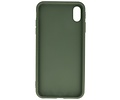 BAOHU Premium Color Bescherming Telefoonhoesje - Backcover Hoesje - Achterkant Hoesje - Geschikt voor iPhone Xs Max - Donker Groen