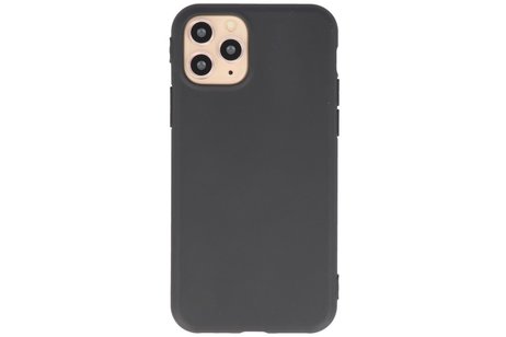 Premium Color Bescherming Telefoonhoesje - Backcover Hoesje - Achterkant Hoesje - Geschikt voor iPhone 11 Pro - Zwart