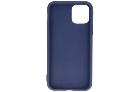 Premium Color Bescherming Telefoonhoesje - Backcover Hoesje - Achterkant Hoesje - Geschikt voor iPhone 11 Pro - Navy