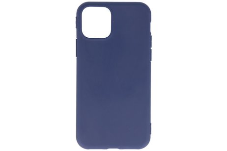 Premium Color Bescherming Telefoonhoesje - Backcover Hoesje - Achterkant Hoesje - Geschikt voor iPhone 11 Pro - Navy