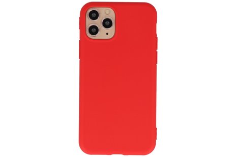 BAOHU Premium Color Bescherming Telefoonhoesje - Backcover Hoesje - Achterkant Hoesje - Geschikt voor iPhone 11 Pro - Rood