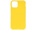 Premium Color Bescherming Telefoonhoesje - Backcover Hoesje - Achterkant Hoesje - Geschikt voor iPhone 11 Pro - Geel