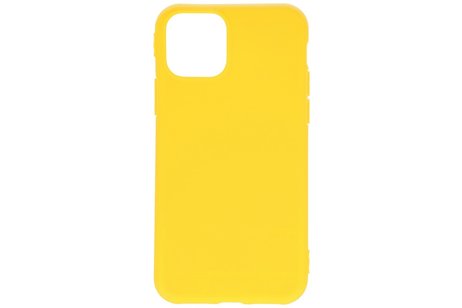 Premium Color Bescherming Telefoonhoesje - Backcover Hoesje - Achterkant Hoesje - Geschikt voor iPhone 11 Pro - Geel