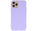 Premium Color Bescherming Telefoonhoesje - Backcover Hoesje - Achterkant Hoesje - Geschikt voor iPhone 11 Pro - Paars