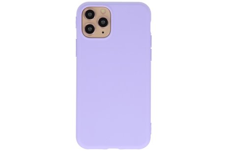 Premium Color Bescherming Telefoonhoesje - Backcover Hoesje - Achterkant Hoesje - Geschikt voor iPhone 11 Pro - Paars