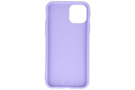 Premium Color Bescherming Telefoonhoesje - Backcover Hoesje - Achterkant Hoesje - Geschikt voor iPhone 11 Pro - Paars