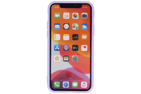 Premium Color Bescherming Telefoonhoesje - Backcover Hoesje - Achterkant Hoesje - Geschikt voor iPhone 11 Pro - Paars