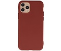 Premium Color Bescherming Telefoonhoesje - Backcover Hoesje - Achterkant Hoesje - Geschikt voor iPhone 11 Pro - Bruin