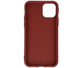 Premium Color Bescherming Telefoonhoesje - Backcover Hoesje - Achterkant Hoesje - Geschikt voor iPhone 11 Pro - Bruin