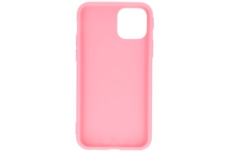 Premium Color Bescherming Telefoonhoesje - Backcover Hoesje - Achterkant Hoesje - Geschikt voor iPhone 11 Pro - Roze