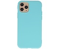 BAOHU Premium Color Bescherming Telefoonhoesje - Backcover Hoesje - Achterkant Hoesje - Geschikt voor iPhone 11 Pro - Turquoise