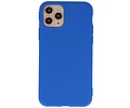 BAOHU Premium Color Bescherming Telefoonhoesje - Backcover Hoesje - Achterkant Hoesje - Geschikt voor iPhone 11 Pro Max - Blauw