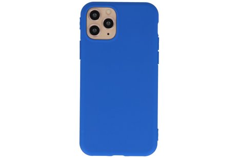 Premium Color Bescherming Telefoonhoesje - Backcover Hoesje - Achterkant Hoesje - Geschikt voor iPhone 11 Pro Max - Blauw