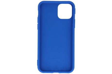 BAOHU Premium Color Bescherming Telefoonhoesje - Backcover Hoesje - Achterkant Hoesje - Geschikt voor iPhone 11 Pro Max - Blauw