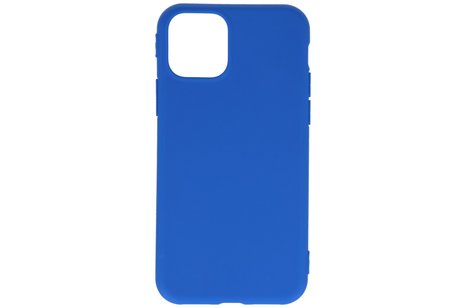 BAOHU Premium Color Bescherming Telefoonhoesje - Backcover Hoesje - Achterkant Hoesje - Geschikt voor iPhone 11 Pro Max - Blauw