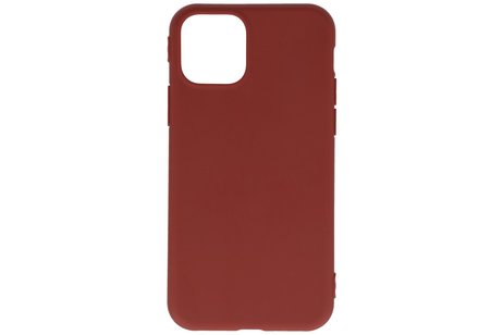 BAOHU Premium Color Bescherming Telefoonhoesje - Backcover Hoesje - Achterkant Hoesje - Geschikt voor iPhone 11 Pro Max - Bruin