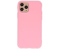 BAOHU Premium Color Bescherming Telefoonhoesje - Backcover Hoesje - Achterkant Hoesje - Geschikt voor iPhone 11 Pro Max - Roze