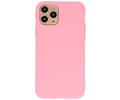 Premium Color Bescherming Telefoonhoesje - Backcover Hoesje - Achterkant Hoesje - Geschikt voor iPhone 11 Pro Max - Roze