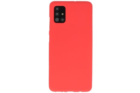 Color Bescherming Telefoonhoesje voor Samsung Galaxy A51 - Rood