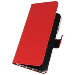 Booktype Telefoonhoesjes - Bookcase Hoesje - Wallet Case -  Geschikt voor Huawei Nova 7i - Rood