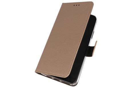 Booktype Telefoonhoesjes - Bookcase Hoesje - Wallet Case -  Geschikt voor Huawei Nova 7i - Goud
