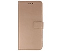Booktype Telefoonhoesjes - Bookcase Hoesje - Wallet Case -  Geschikt voor Huawei P40 Lite E / Y7P - Goud