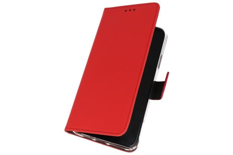 Booktype Telefoonhoesjes - Bookcase Hoesje - Wallet Case -  Geschikt Svoor amsung Galaxy A01 - Rood