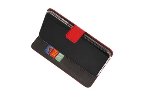 BAOHU Booktype Telefoonhoesjes - Bookcase Hoesje - Wallet Case -  Geschikt Svoor amsung Galaxy A01 - Rood