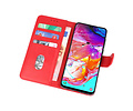 BAOHU Hoesje Geschikt voor Samsung Galaxy A21 - Kaarthouder Book Case Telefoonhoesje - Rood