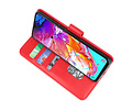 BAOHU Hoesje Geschikt voor Samsung Galaxy A21 - Kaarthouder Book Case Telefoonhoesje - Rood